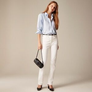 NWT!! J. CREW Tall Slim Straight '96 Retro Denim Jeans Solid White 31 Tall 31T